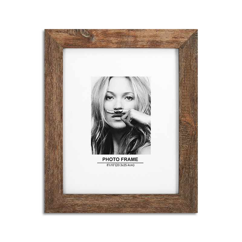 Factory wholesale composite solid wood photo frame imitation wood grain photo frame simple brown European and American style photo frame Amazon photo frame Factory wholesale composite solid wood photo frame imitation wood grain photo frame simple brown European and American style photo frame Amazon photo frame