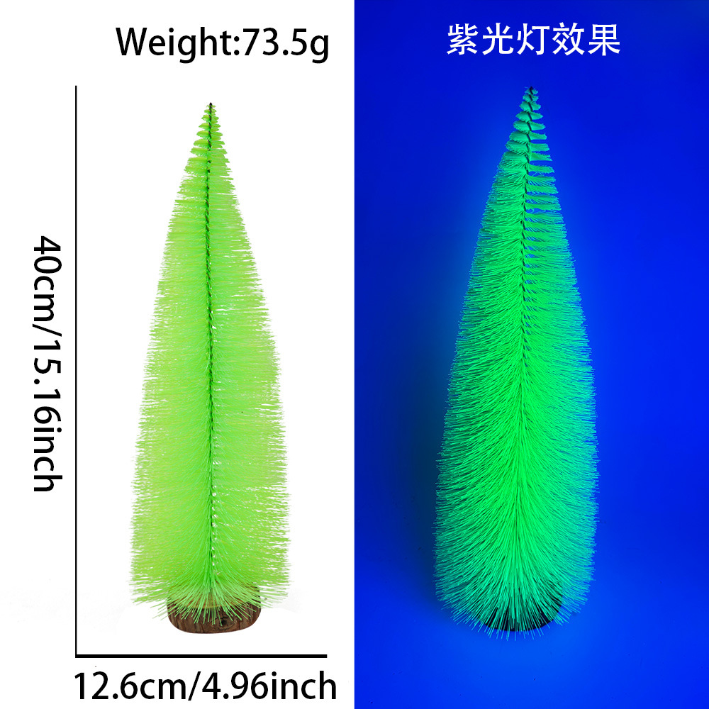 Amazonas mini árbol de Navidad fluorescente color pines de árbol de Navidad ventana decoración de escritorio imitación decoración de árbol pequeño