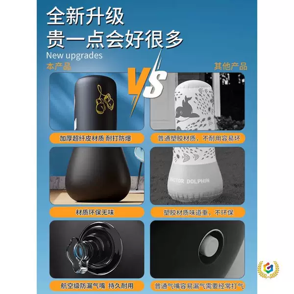 ✅ Children's Inflatable Boxing Punching Bag, Home-Use Standing Boxing Column, Kids' Kickboxing Target, Sandbag Training Device
