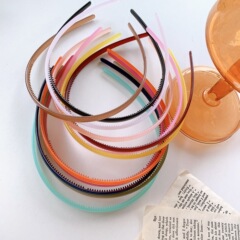 Sweet and versatile jelly color fine hair tie cute girl temperament toothed anti-slip candy color headband hair accessory wholesale