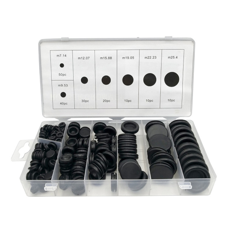 170Pcs橡胶密封圈防火孔塞组的详细资料汽车用电线密封垫组