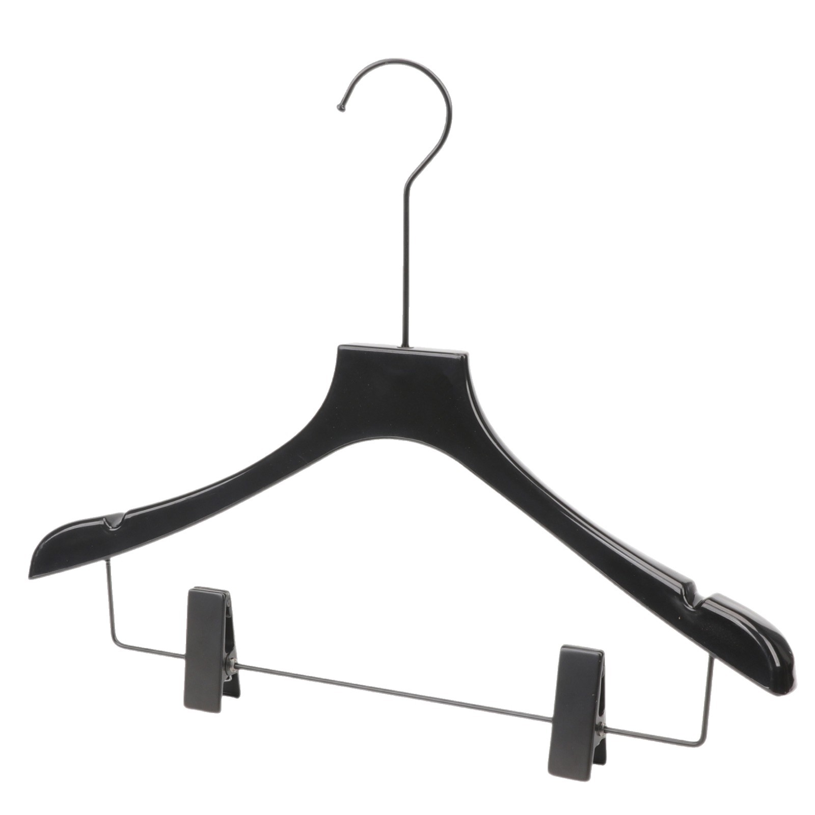 Tienda de ropa especial para hombres y mujeres juego de perchas acrílico negro puro ropa para niños ropa de una pieza para colgar pantalones perchero al por mayor