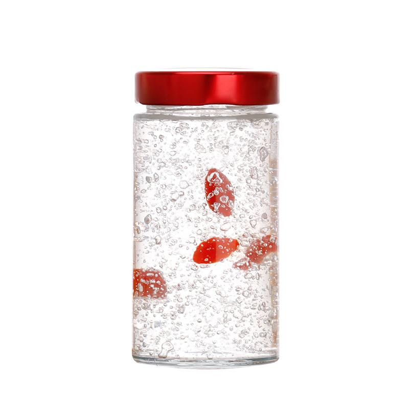 Nuevo cilíndrico 75ml Nido de Pájaro sub-botella resistente a altas temperaturas pegamento instantáneo de flores almejas botella de vidrio mermelada botella de miel tapa alta