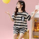 Summer Cotton Short-sleeved Thin Girls' Pajamas 2025 New Children's Girls Cartoon Middle and Big Children's suit Home Clothes