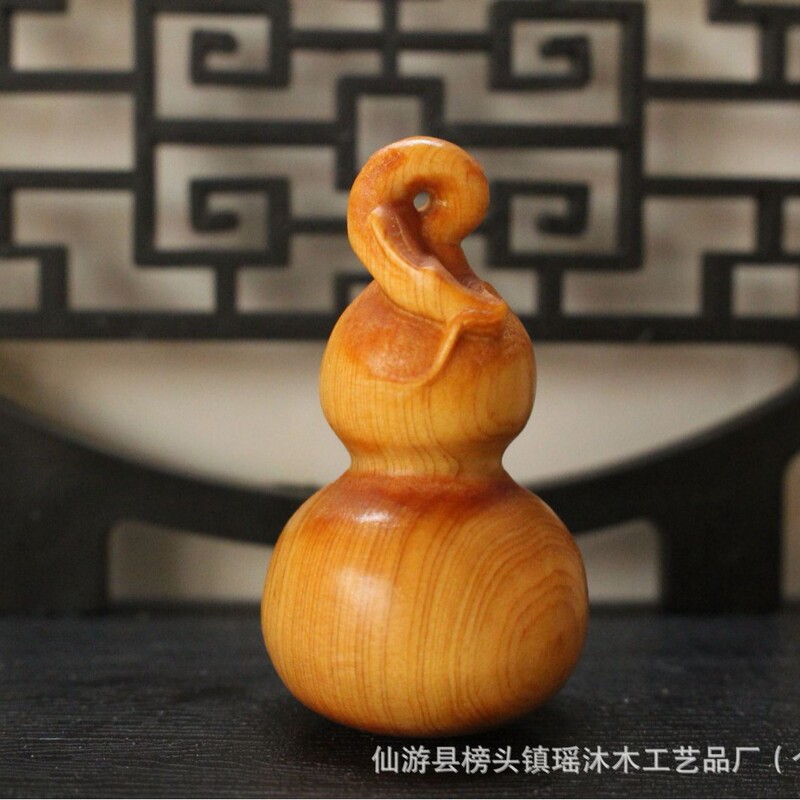 崖柏木葫芦摆件文玩雕刻龙年生肖龙头手把福禄葫芦吉祥挂件寿星葫|undefined