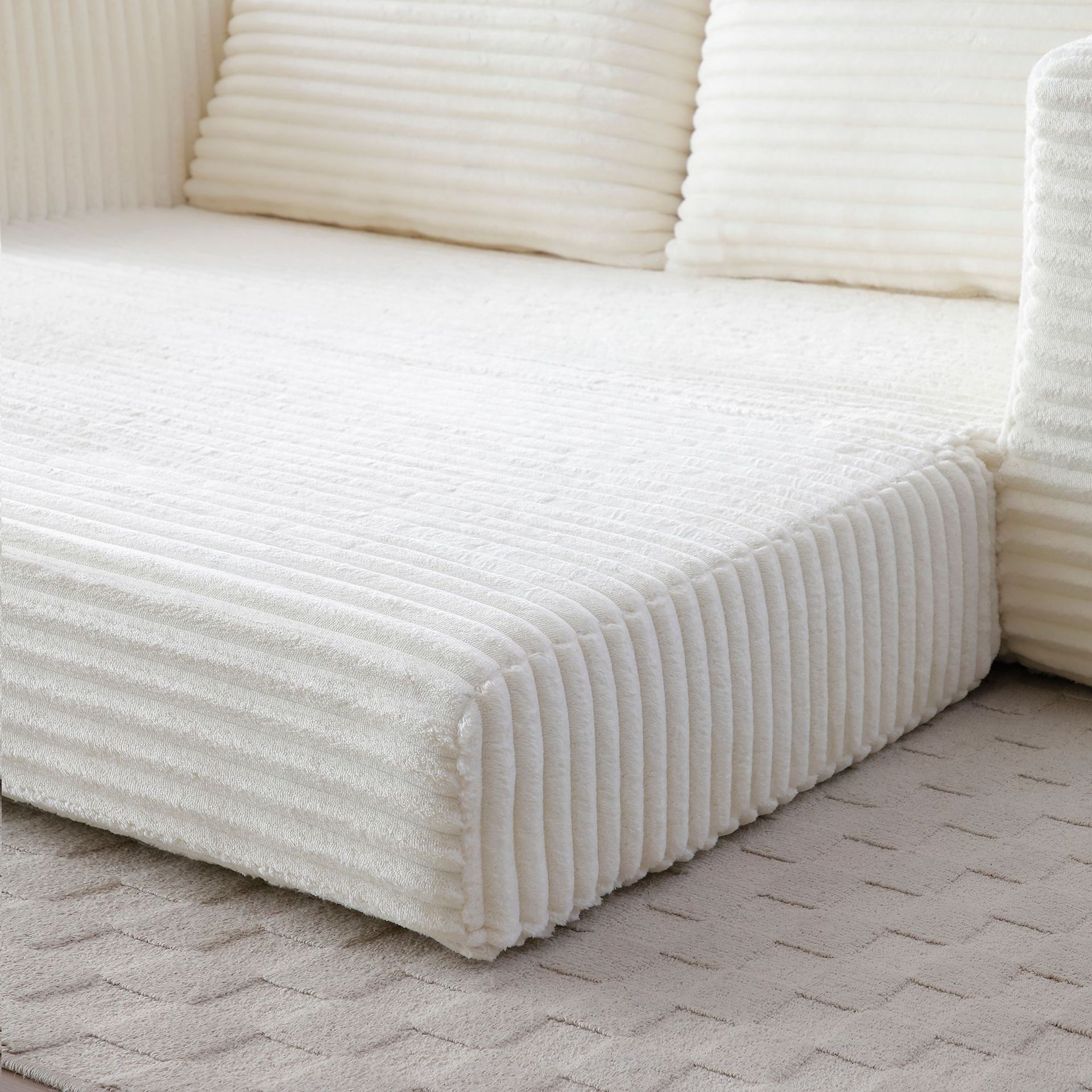 Taburete de pie de lujo ligero italiano taburete de sofá largo casero taburete de sofá de madera maciza pie de asiento taburete de sofá bloque de tofu