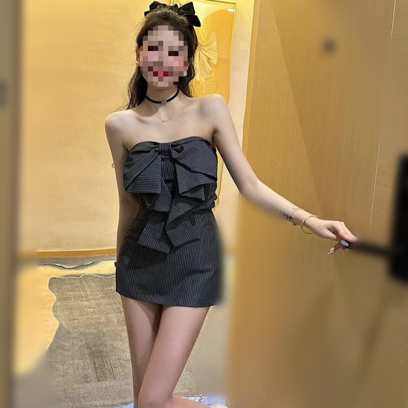 [투피스세트] 튜브탑+스커트