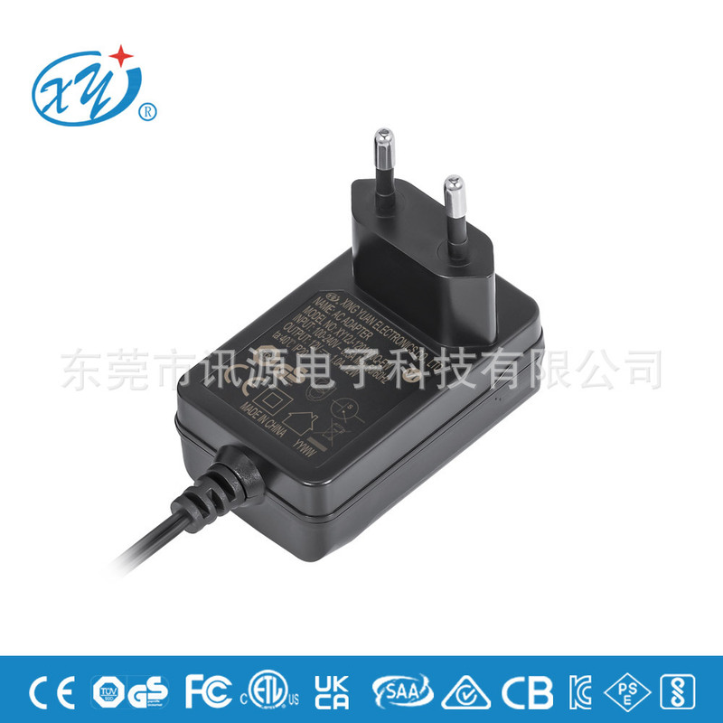 En61558 En62368 24V0.5A 5V2A Plug-In Wall 12Vdc 1Amp Eu Power Adapter