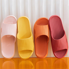 One-piece dropshipping 2023 new braided pattern cool slippers for women, summer home indoor bathroom soft bottom couple slippers anti-slip