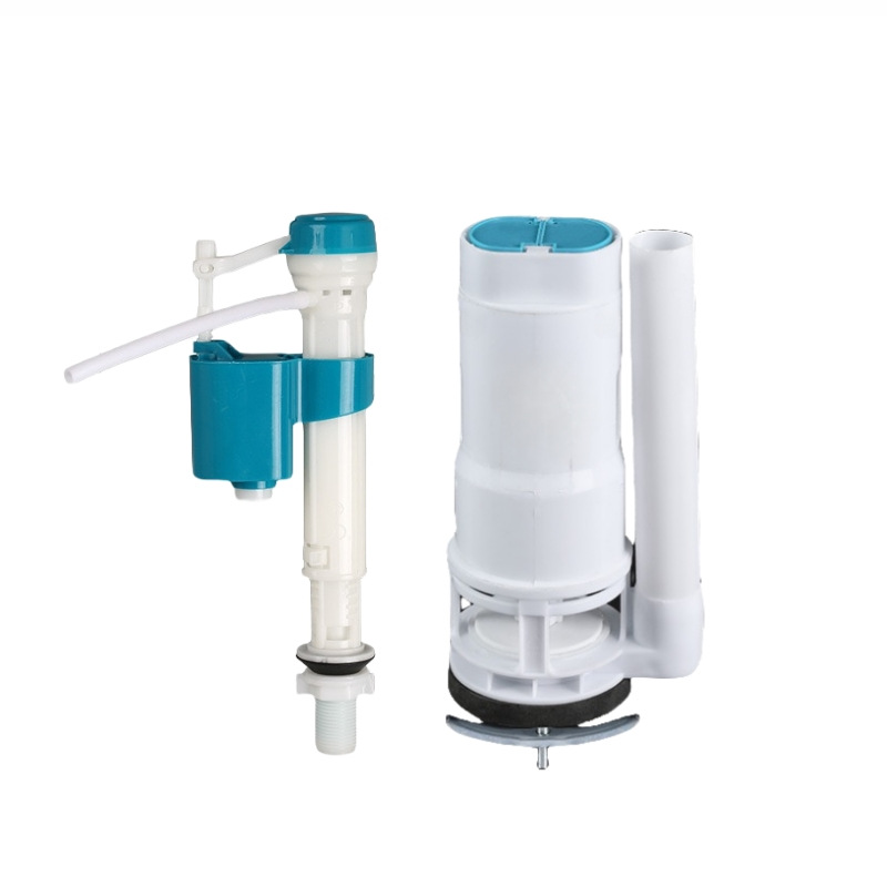 Accesorios de inodoro botón universal válvula de entrada accesorios del tanque de agua inodoro agua blister traje válvula de drenaje