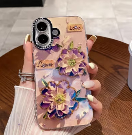 Ins Blu-ray point taladro animal de dibujos animados para iphone15/16ProMax funda para teléfono 13 Apple 14 pareja 16