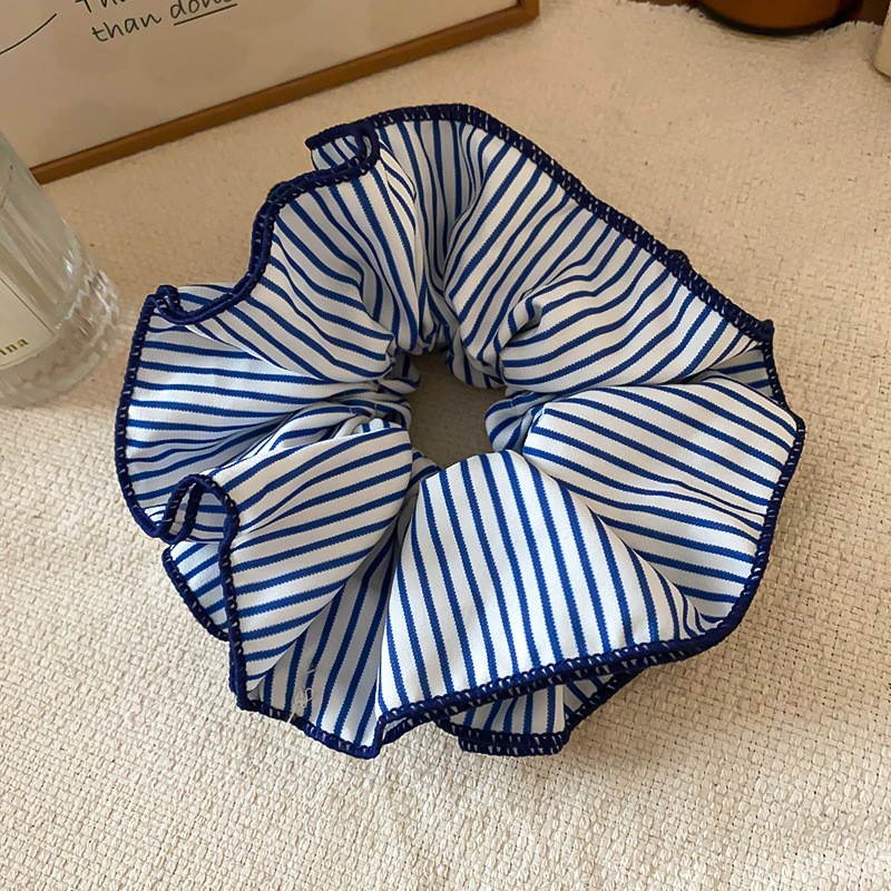 Encaje lazo para el cabello de intestino grueso de doble capa ins coreanos cuerda para el cabello de intestino grueso fresco y dulce en la parte posterior de la cabeza accesorios para el cabello femenino