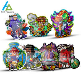 定制数码印刷异形袋3.5g铝箔不规则卡通密封袋防儿童拉链包装袋