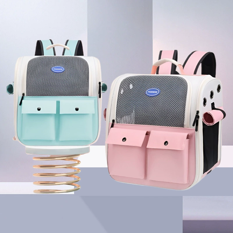 Сумка для кошек, портативная сумка для домашних животных большой вместимости, сумка через плечо, прозрачная четырехсезонная сумка для собак, портативная дышащая сумка для кошек