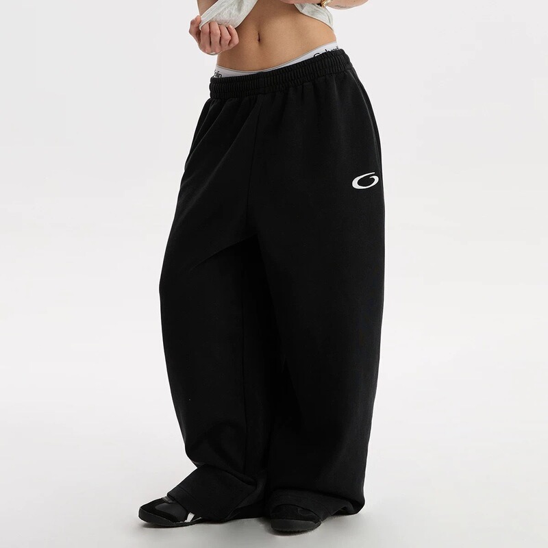 Cross-Border New Trendy American-Style Unisex Elastic Waist Loose Straight-Leg Slimming Versatile Street Dance Sweatpants Wholesale in Stock