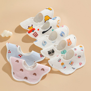 Baby Spit Towel Cotton Waterproof Bib Newborn Petal Spit Towel Maternal and Infant Products Baby Bib