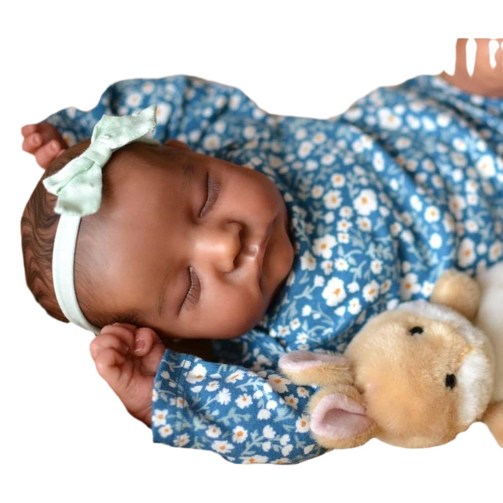49cm reborn muñeca simulación bebé Levi bebé negro transfronterizo e-commerce entrega de una sola pieza