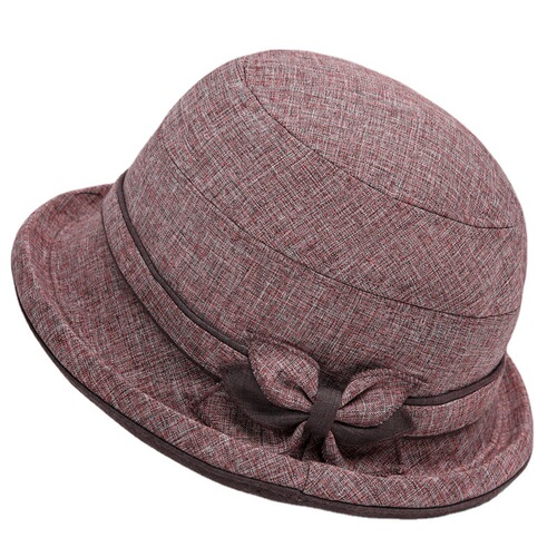 Women and Middle-Aged People Hat Spring and Autumn Mother Fisherman Hat Thin Model Fabric Hat Elderly Hat Grandmother Summer Old Lady Hat