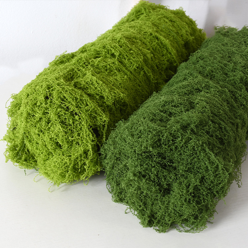 Simulación de musgo filamento césped Musgo albicans Simulación de musgo lanceado Disposición del paisaje Césped maceta de bonsai