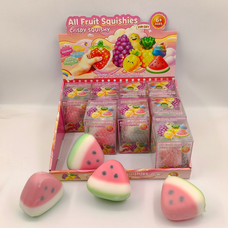 Cross-border foreign trade crispy watermelon fruit series squishy toys, watermelon slow-rebound stress-relief toys, stress-relief toys Cross-border foreign trade crispy watermelon fruit series squishy toys, watermelon slow-rebound stress-relief toys, stress-relief toys