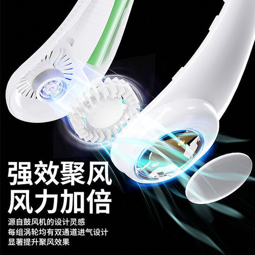 Japanese and Korean cross-border new style neck fan USB charging lazy desk fan portable student bladeless small fan