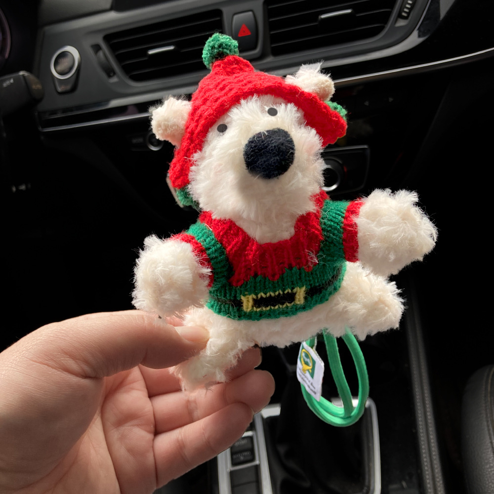 [Regalo de Año Nuevo] chicas lindas bolsas colgantes de peluche de Highlands occidentales bolsas colgantes de dibujos animados perros muñecos llaveros