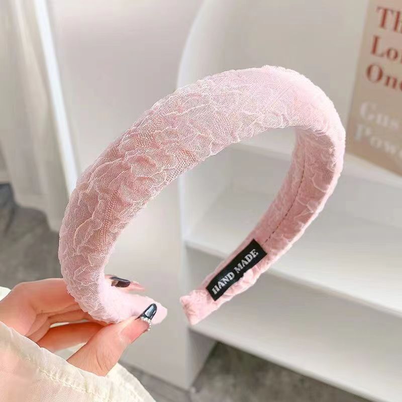 高颅顶宽边小清新彩色发箍女高级感发卡外出头箍洗脸发捆头饰夏季|undefined