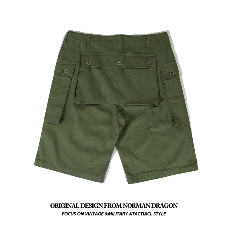 Norman Dragon Military Uniform Us Marine Corps Usn Vietnam War Shorts P44 Retro Men's Cargo Pants Summer Thin Style