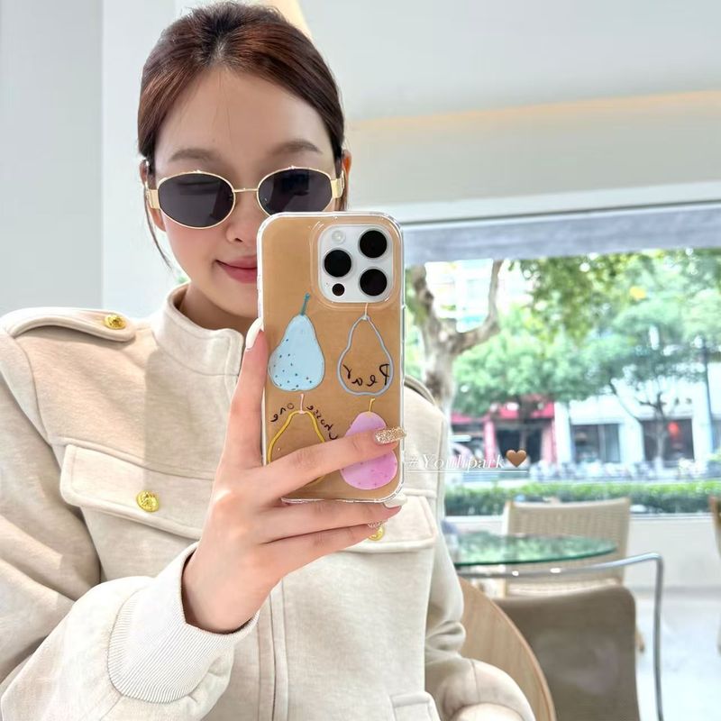 ins风小众梨子适用iPhone17PROMAX手机壳新款16/15/14/13日系女款|undefined