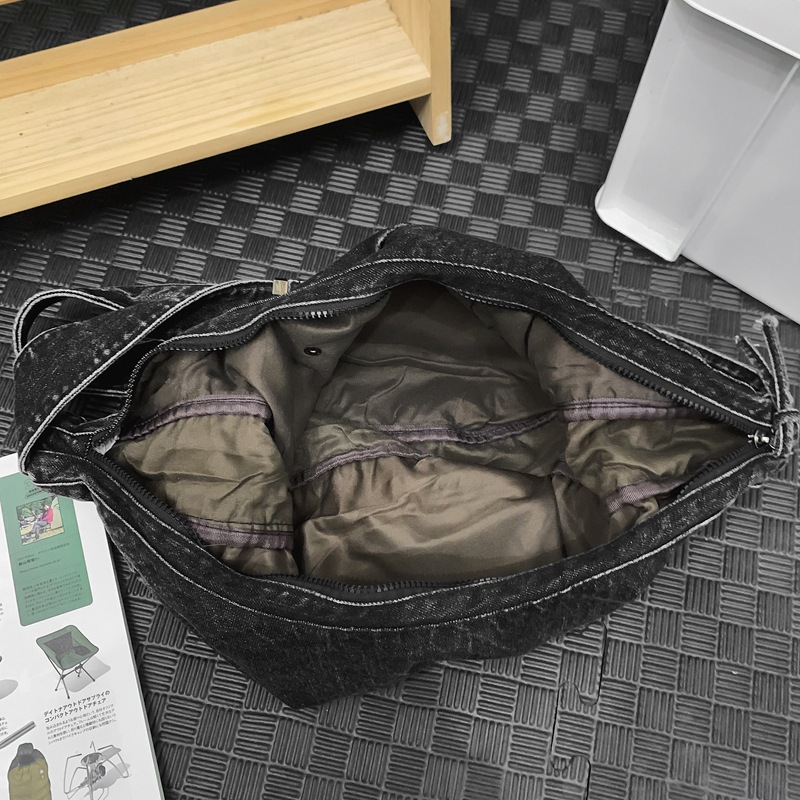 2024 verano nuevo estilo literario y artístico de gran capacidad denim señoras bolso diagonal de un solo hombro casual bolso tote de todo fósforo al por mayor