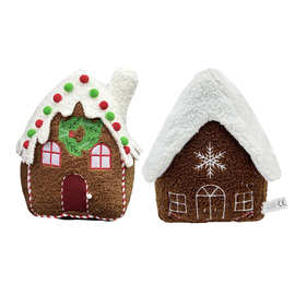 新品Christmas Gingerbread House plush圣诞节姜饼屋玩偶公仔