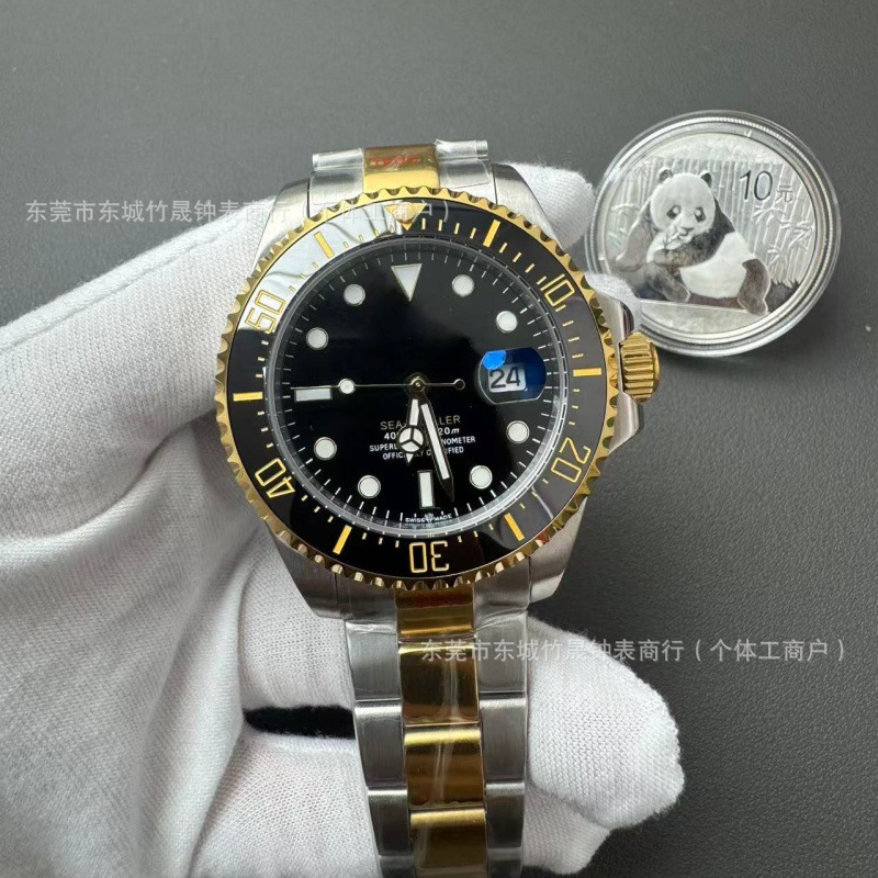 AA transfronterizo al por mayor submarino automático reloj mecánico de acero nocturno registro de correa de acero Lu Shi Ditona estación de suministro occidental image 42