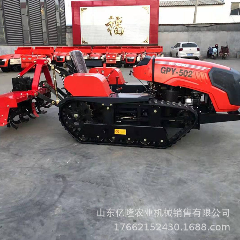 35马力履带式犁地机 水旱两用履带旋耕机 乘坐式开沟回填机