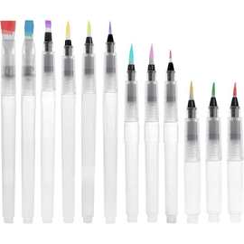 厂家批发自来水笔固体水彩绘画软毛笔大容量储水笔水溶彩铅绘画笔