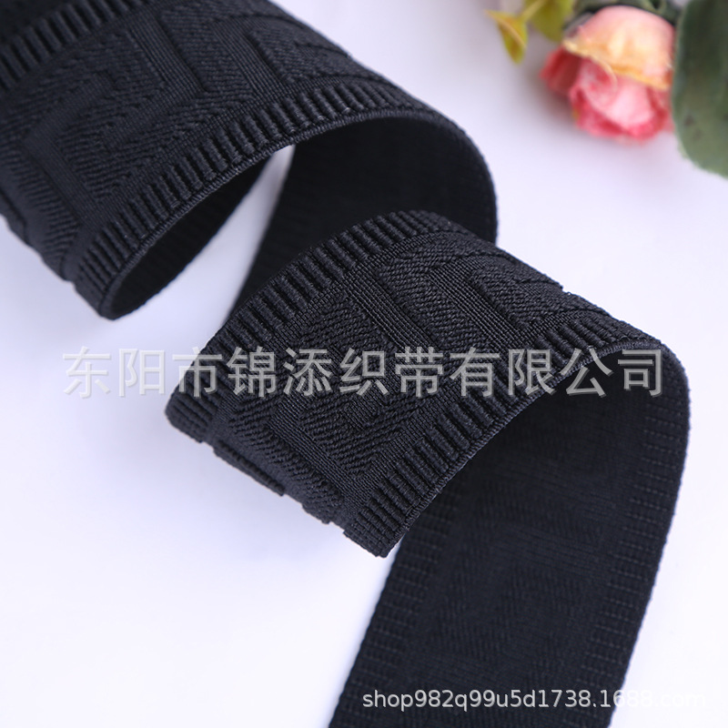现货供应 裤子侧边松紧带 迷宫松紧提花 内裤 裤脚弹性 腰带橡筋