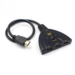 HDMI Switch 3 Input 1 Output Pigtail Cable 3x1 High Definition HDMI Video Switch 4K