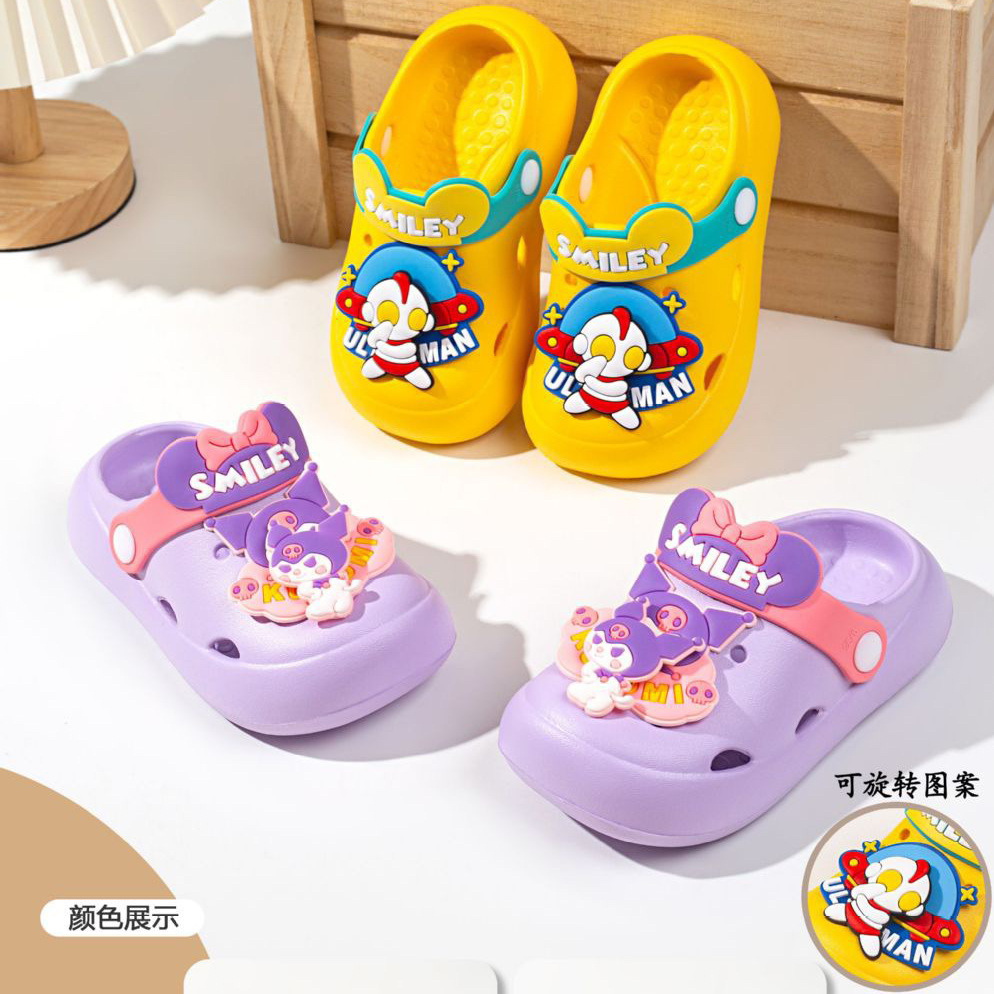 Autumn 2024 New Cute Cartoon Small and Medium-sized Children's Cave Shoes Soft Sole Shoes for Stomp Feeling Home and Outfit Children's Sandals and Slippers