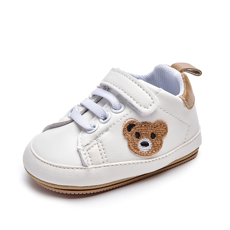 Zapatos infantiles para bebés 0 - 1 años de primavera y otoño con suela suave antideslizante zapatos blancos pequeños 0 - 6 - 12 meses zapatos casuales para bebés image 5