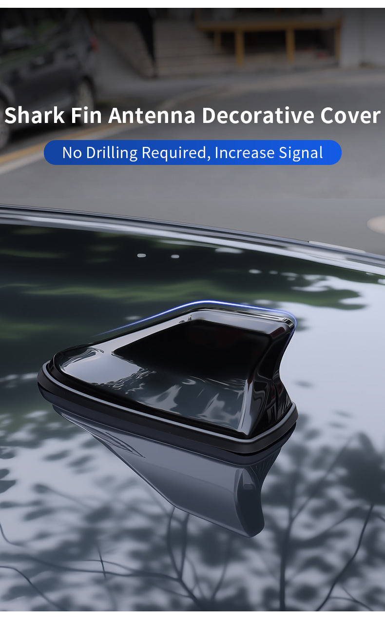 Factory new modified shark fin antenna with radio receiver, car roof decoration, signal booster, front-mounted car antenna