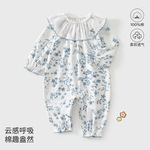 春秋婴幼儿连体衣a类全棉的可爱休闲连体衣女宝宝家居服秋连体衣