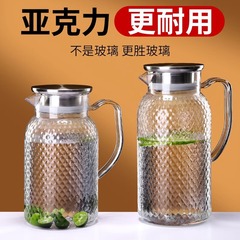 商用冷水条纹壶亚克力塑料果汁壶餐厅酒吧茶水PC扎壶柠檬水壶防摔