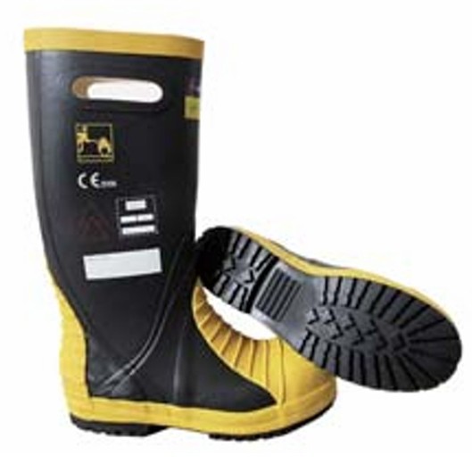 雷克兰9687L欧标消防战斗靴12171-2V 抢险救援靴皮质黑色