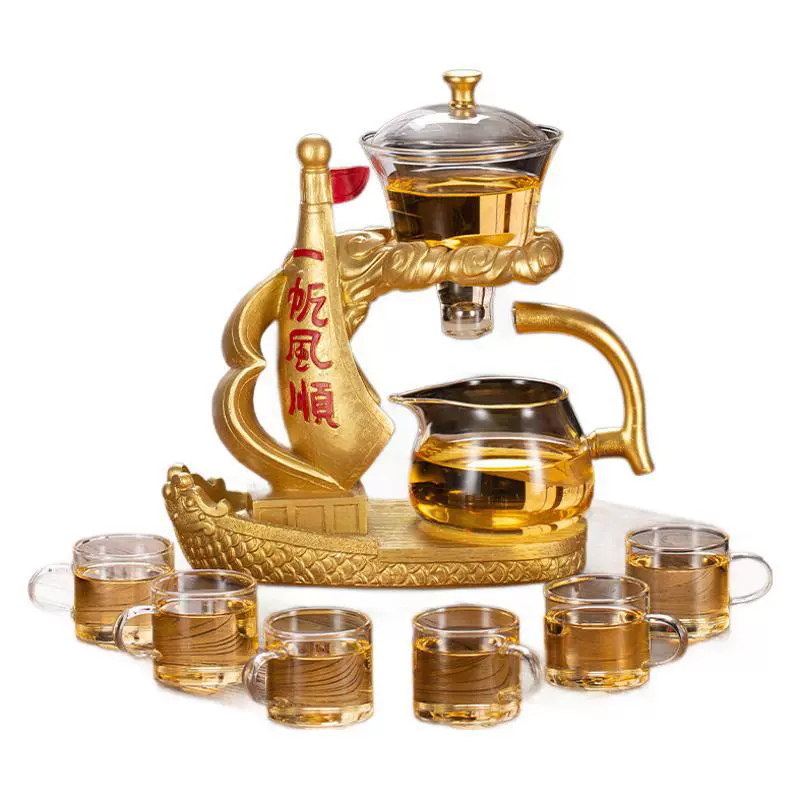 Glass automatic tea set for home use, high-end teapot for office