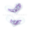 Transparent nail sequins for St. Valentine's Day for contouring, ceramics, accessory, hairgrip