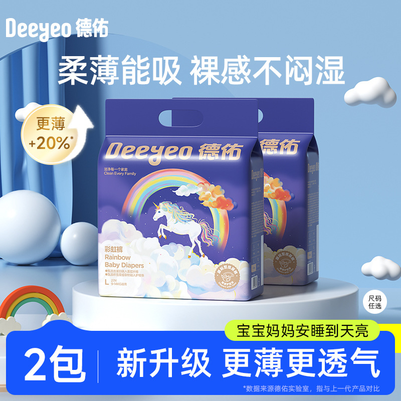 Deyou Baby Pull-Up Diapers, Breathable, Soft Diapers for Boys and Girls, Lightweight and Affordable