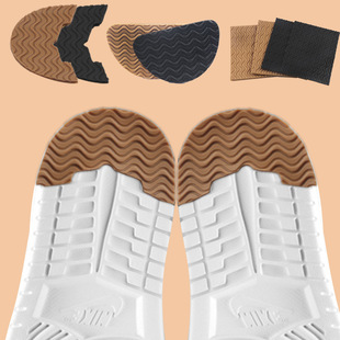 Sole Anti-Wear Sticker a] Sole Silencer, Wear-Resistant and Anti-Slip Sticker, Water Ripple Self-Adhesive Shock-Absorbing and Pressure-Reducing Heel Protection Sticker