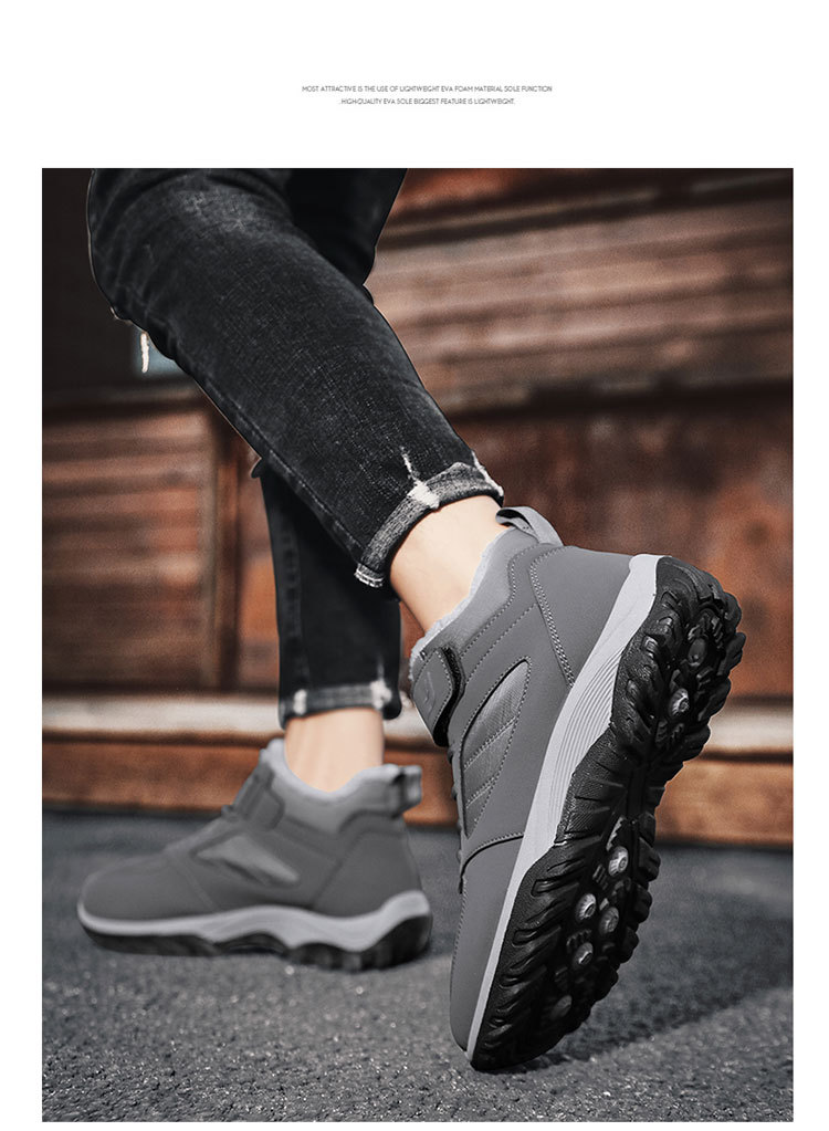 Herren Wintersport, Wander- und Tourismusschuhe, Herren mit Fleece-Isolierung, zwei Baumwoll-Papa, ältere Wanderschuhe_voghion.com
