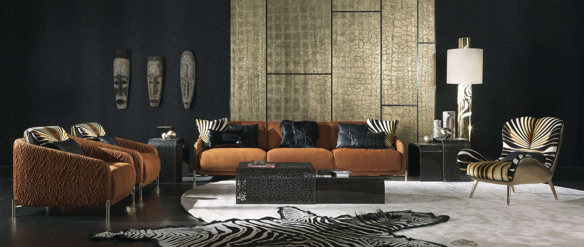 現代輕奢樣板間沙發客廳臥室家具奢華狂野設計新款網紅沙發別墅