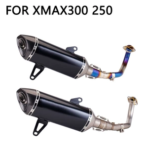 Integrated Front and Rear Muffler, Motorcycle Xmax300 Exhaust Pipe Modification, Non-Destructive Installation 2017-2023