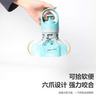 Cross-Border Pet Poop Picker, Portable Six-Claw Poop Picker, Garbage Bag Dispenser, Dog Cleaning Supplies for Walking the Dog